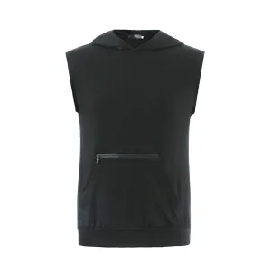 ZIPPER POCKET HOODIE TANK TOP