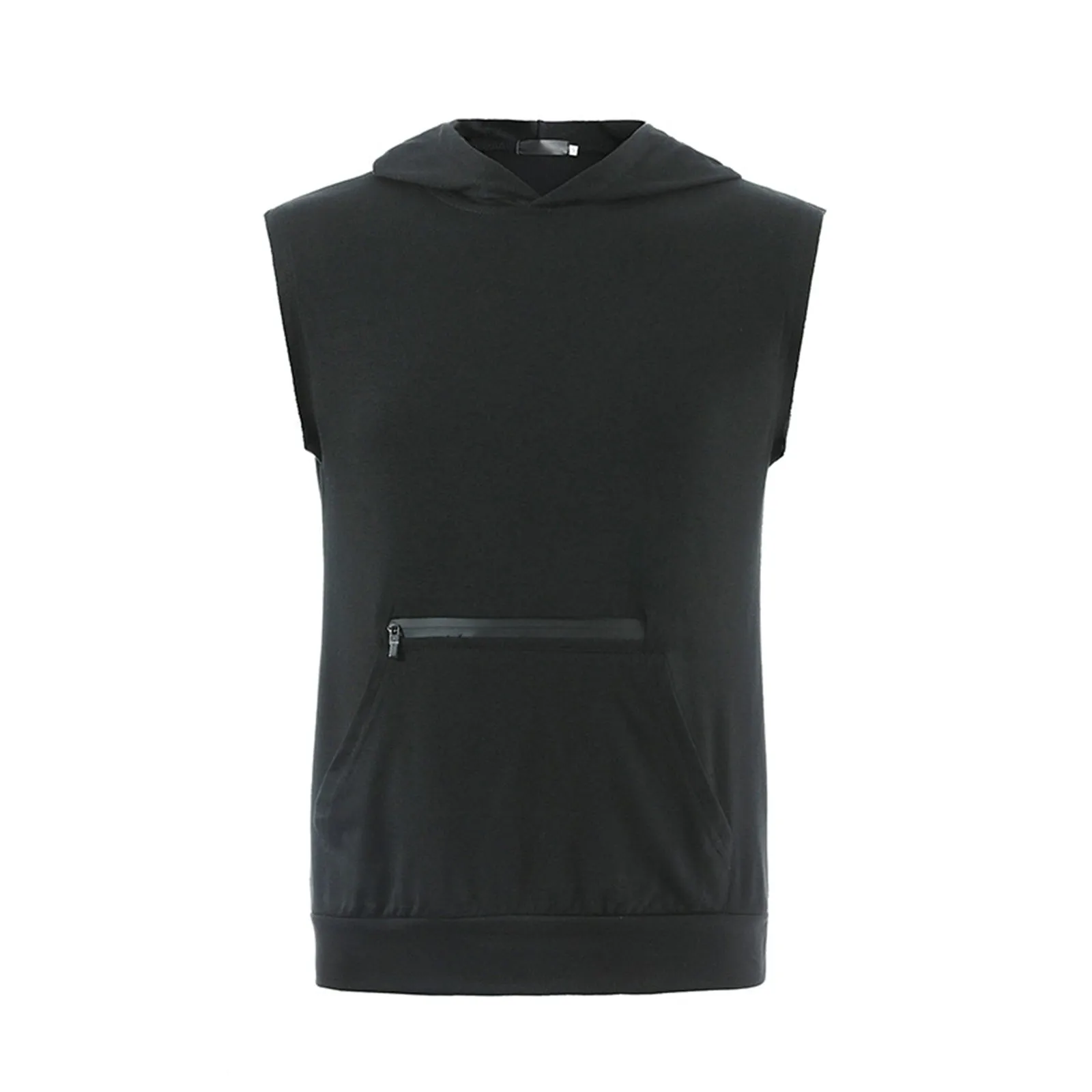 ZIPPER POCKET HOODIE TANK TOP