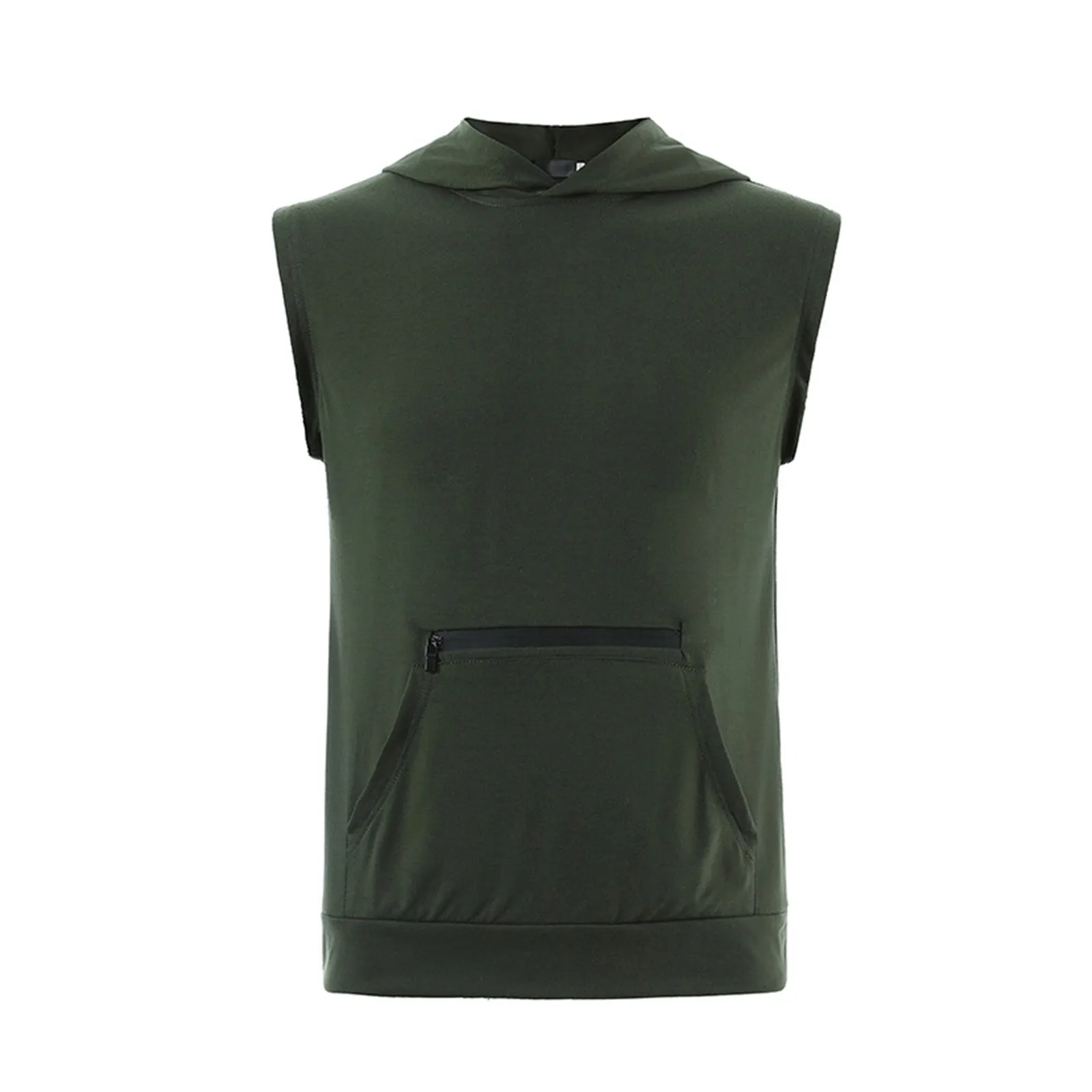 ZIPPER POCKET HOODIE TANK TOP