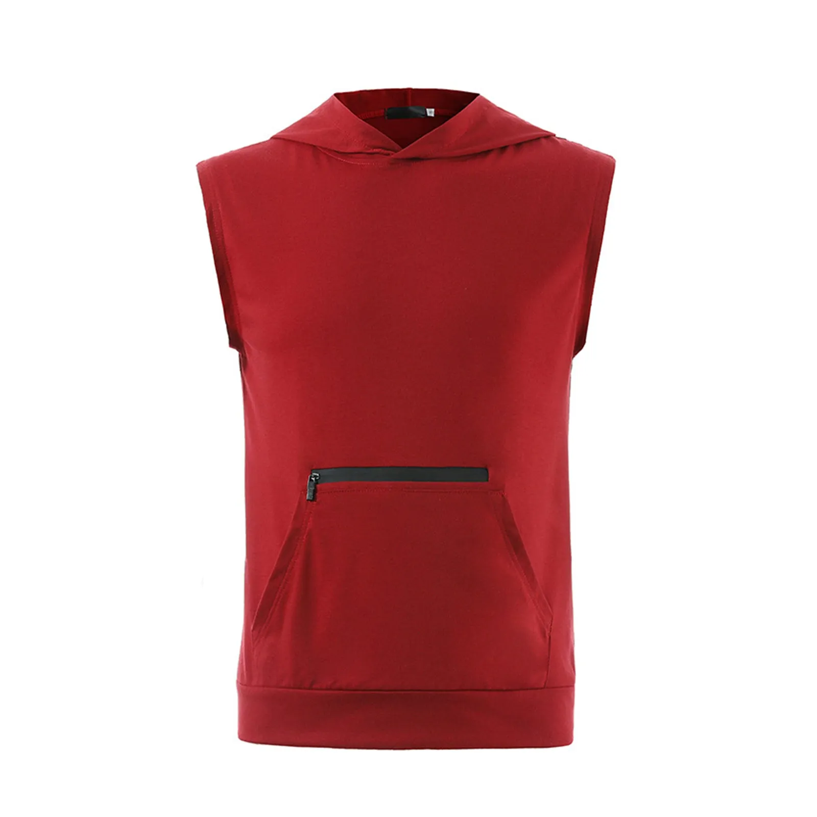 ZIPPER POCKET HOODIE TANK TOP
