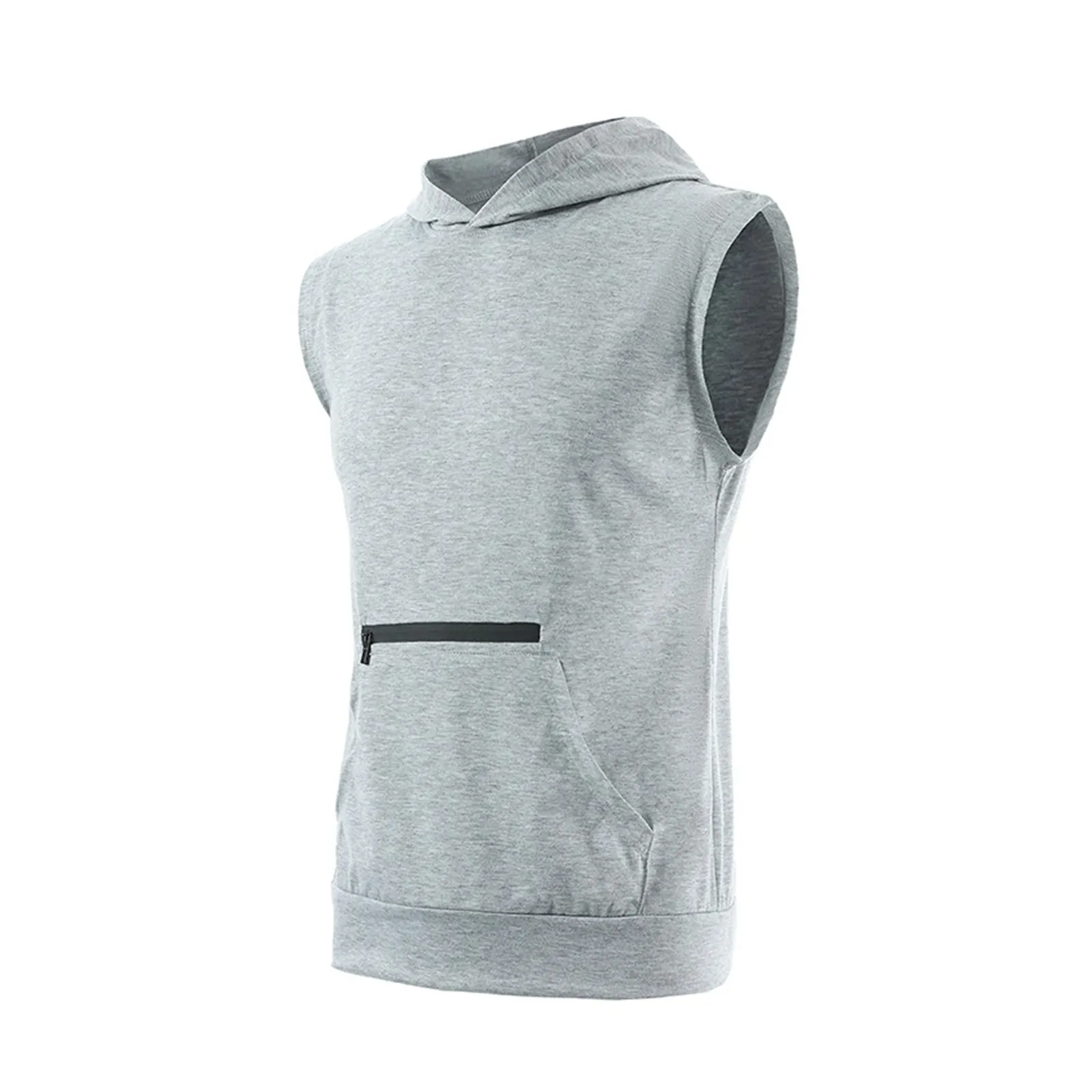 ZIPPER POCKET HOODIE TANK TOP